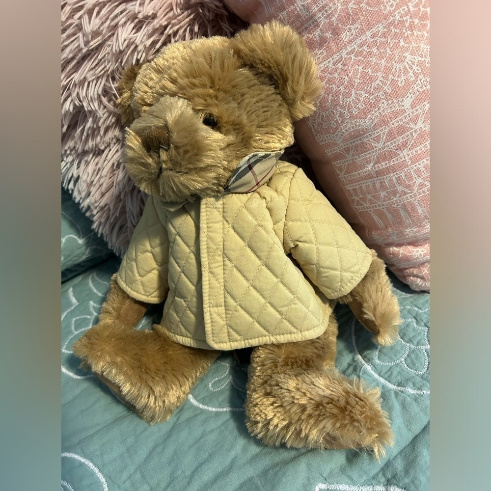 Burberry 2008 limited edition Nova plaid jacket 14” teddy bear